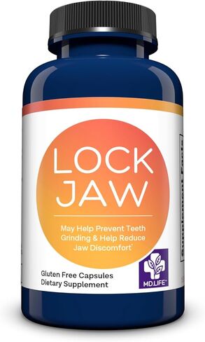 MD.Life Lock Jaw Assistance - من أجل TMJ المستمر - يساعد في توفير مساعدة الفك القفل TMJ تركيبة القوة المزدوجة - 60 كبسولة نباتية مصممة لقفل الفك in Kuwait