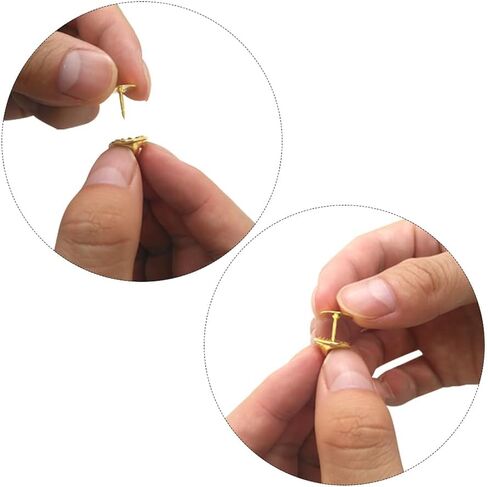 YuCool 120 Pairs Butterfly Clutch Pin Backs for Crafts - Nickel-Plated Brass Tie Tacks, Jewelry & Badge Making Kit (60 Silver + 60 Gold) | 8mm x 4mm Durable Metal Clasps in Kuwait