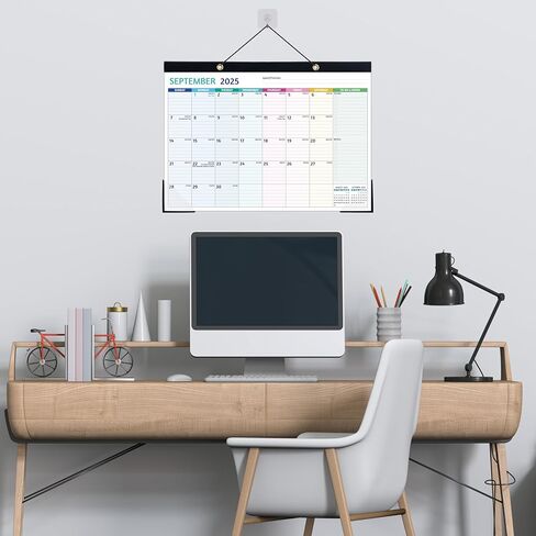 2025-2026 Desk Calendar – Jul 2025 – Dec 2026, 18 Monthly Desk Calendar 2025-2026, Large Desk Calendar, 22'' x 17'', 2025 Desk/Wall Calendar with Desk Pad, To-do Lists, Ruled Blocks, Corner Protectors in Kuwait