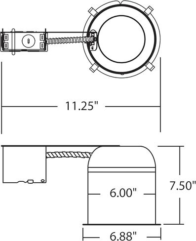 غلاف إضاءة NICOR مقاس 6 بوصة لتطبيقات إعادة التشكيل، محكم الغلق (17003AR) in Kuwait