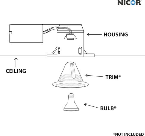 غلاف إضاءة NICOR مقاس 6 بوصة لتطبيقات إعادة التشكيل، محكم الغلق (17003AR) in Kuwait