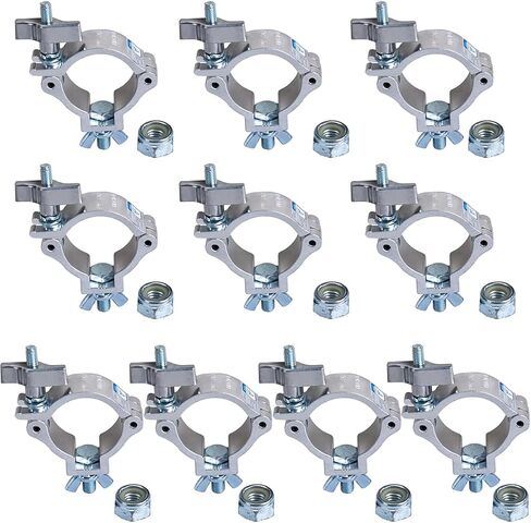 Sarknoah. Pack of 10, Quick Release Stage Lighting Truss Clamp, Fit 1.88-2 Inch OD Tubing Clamp,165Llbs Capacity Stage Light Hook Clamp, TUV Certification. in Saudi Arabia