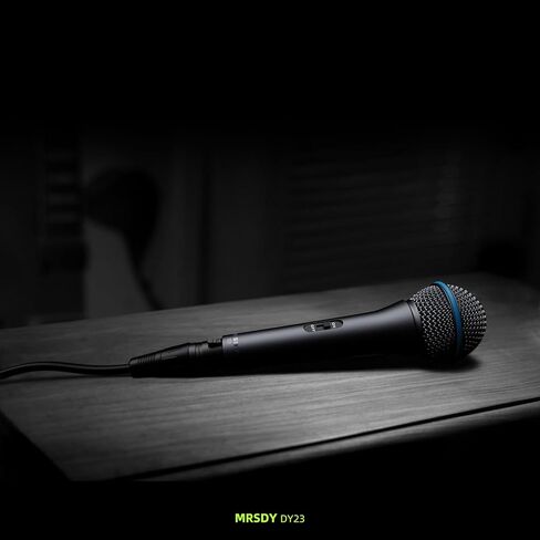 ميكروفون ديناميكي صوتي، ميكروفون سلكي معدني محمول للغناء، ميكروفون مناسب للكاريوكي والتسجيل، مع مفتاح تشغيل/إيقاف وكابل XLR بطول 16.4 قدم in Kuwait