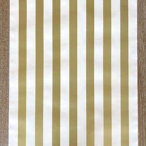 Hester and Cook Black Gold Striped Table Runner - Disposable Paper Table Runner for Parties or Weddings - American Made in Kuwait