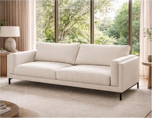 Slipcover Only! Heavy Duty Sofa Covers Compatible with IKEA Nockeby Sofa 3 Three Seat with Chaise Corner Sectional Slipcover (Left Longer Polyester Beige) in Kuwait