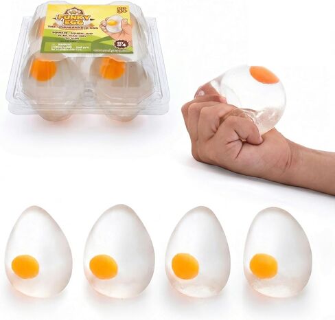 IPIDIPI TOYS Colorful Egg Splat Sticky Squishy Toys - Sensory Fidget Balls for Kids - Classroom Party Favors, Stocking Stuffers, Gifts for Birthday, and Decorations - Assorted Colors - Pack of 6 in Saudi Arabia