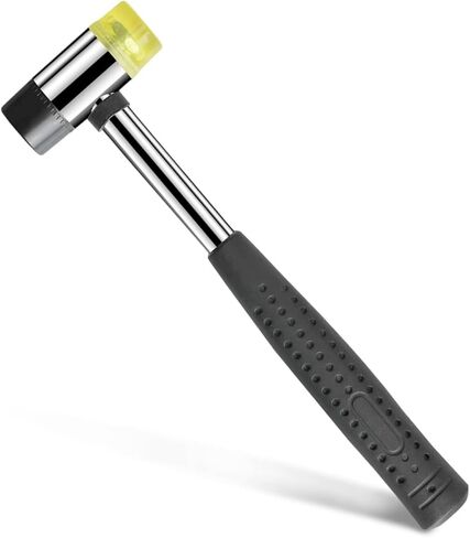 25mm Dual Head Nylon Rubber Hammer Jewelers Metal Mallet,Multipurpose, Doublesided & Lightweight Mallet Soft Hammer for Home Decoration Installation Hand Tool in Kuwait
