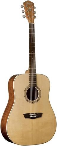 Washburn Harvest 6 String Acoustic Guitar, Right, Light Brown (WD7S-A) in Saudi Arabia