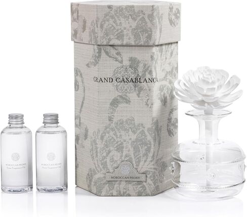 Zodax Apothecary Guild Blush Porcelain Diffuser 2.75" x 2.75" x4.5" Grey Tahitian Gardinia in Saudi Arabia