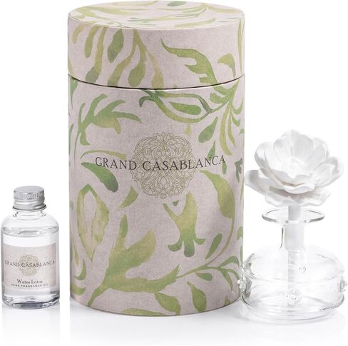 Zodax Apothecary Guild Blush Porcelain Diffuser 2.75" x 2.75" x4.5" Grey Tahitian Gardinia in Saudi Arabia