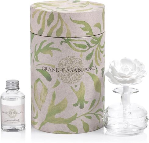 Zodax Apothecary Guild Blush Porcelain Diffuser 2.75" x 2.75" x4.5" Grey Tahitian Gardinia in Saudi Arabia