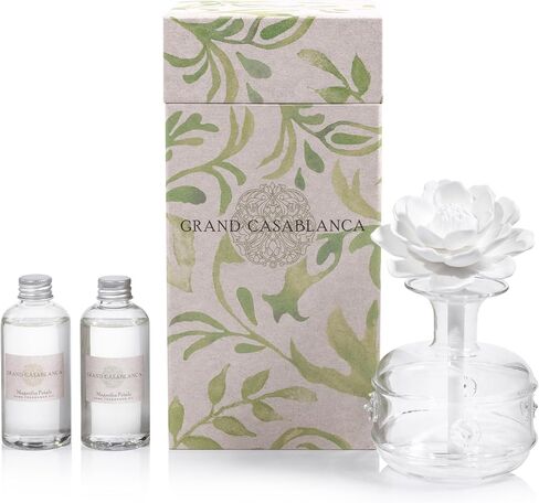 Zodax Apothecary Guild Blush Porcelain Diffuser 2.75" x 2.75" x4.5" Grey Tahitian Gardinia in Saudi Arabia