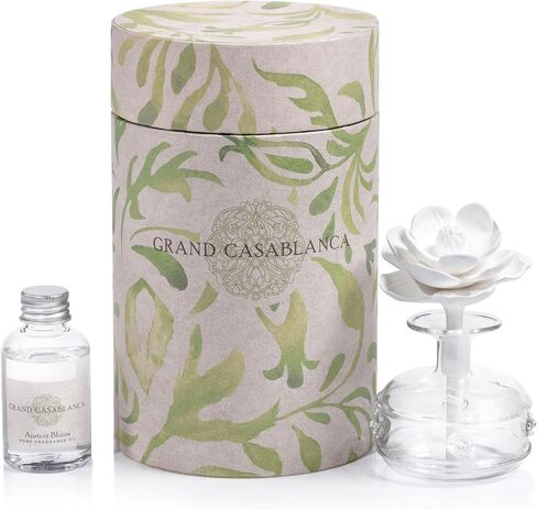 Zodax Apothecary Guild Blush Porcelain Diffuser 2.75" x 2.75" x4.5" Grey Tahitian Gardinia in Saudi Arabia