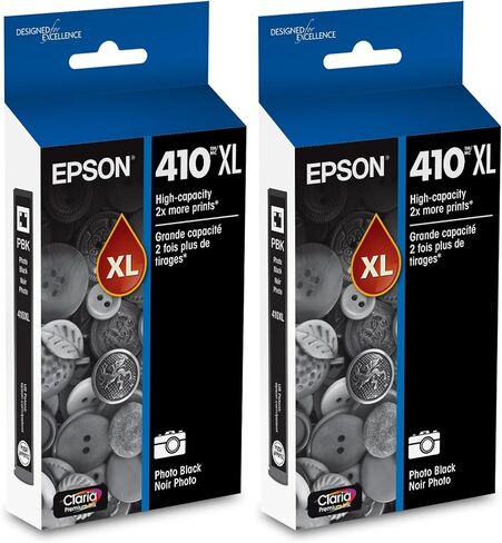 يعمل Epson 410 Claria Premium Ink High Corple Photo Black Cartridge (T410XL120) مع التعبير Premium XP-530 ، XP-630 ، XP-640 ، XP-7100 ، XP-830 in Saudi Arabia