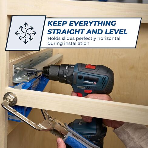 Kreg KHI-Slide Drawer Slide Jig - Drawer Slide Jig Kit - Drawer Slide Tool - for Cabinets, Drawers, Desks & More - Easily Install Drawer Slides - Set of 2 in Kuwait