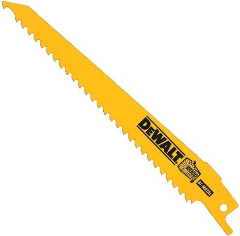 DEWALT DW4802B 6-Inch 6-TPI Taper Back Bi-Metal Reciprocating Saw Blade for General Purpose Wood Cutting, 100-Pack in Kuwait