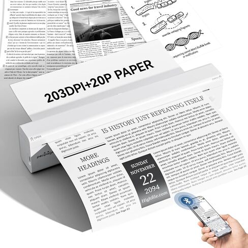 P80 Portable Printer,Thermal Wireless Bluetooth Printer Support 8.5" X 11" US Letter & Legal,A4 Thermal Paper, Inkless Printer Compatible with iOS, Android Phone,Laptops (Green 203dpi) in Saudi Arabia