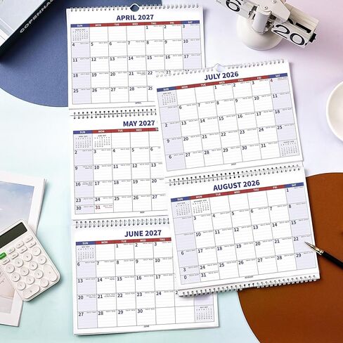 2025-2027 Wall Calendar – July 2025 - June 2027, 3 Month Wall Calendar 2025-2027 Display (Folded in a Month), 2 Year Calendar, Move-a-Page, 11" x 25", Large Monthly Calendar, Holidays in Kuwait