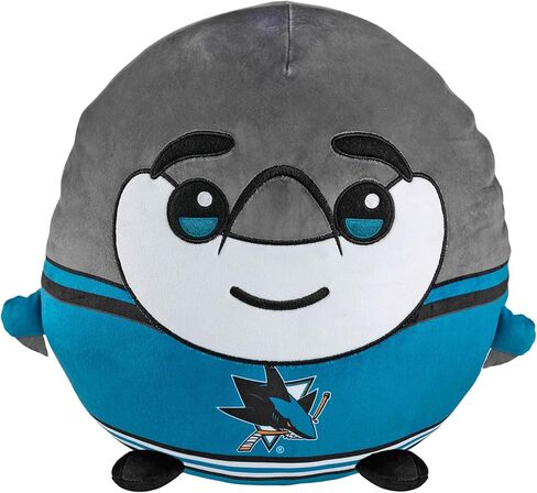 Sleep Squad San Jose Sharks SJ Sharkie 12" Mascot Kiri Cloud Pillow Plushie - Official NHL Plush in Kuwait