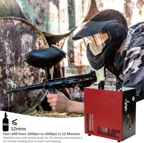 Portable pcp air compressor 4500psi 300bar 12v DC or 110v AC with power supply,oil&water free,high pressure PCP Compressor Pump for Air Gun and Paintball/Scuba Tank in Kuwait