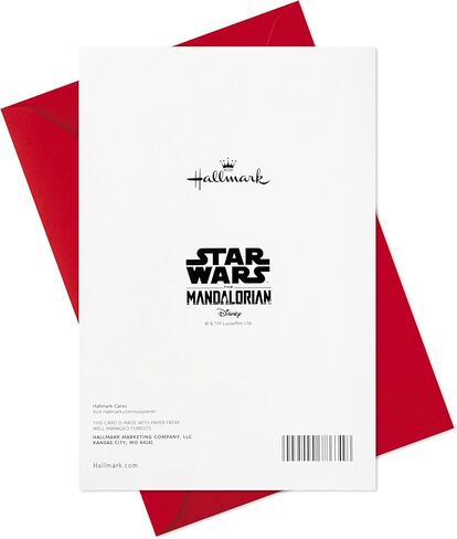 Hallmark Star Wars Valentines Day Card للطفل مع مقطع حقيبة ظهر قابلة للإزالة (Baby Yoda) ، مايو 4th in Saudi Arabia