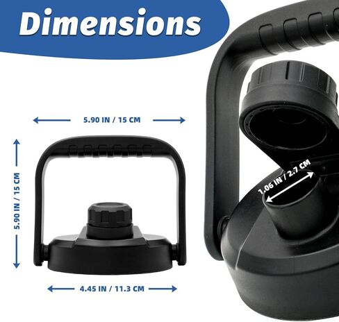 NATURE PIONEOR Lockable Straw Lid for Wide Mouth Insulated Water Bottles with 12,16,18,20,24,25,32,40,64 oz, Straw Replacement Bottle Lid of 2.24" Diameter Insulated Water Bottles in Kuwait