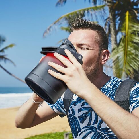 NATURE PIONEOR Lockable Straw Lid for Wide Mouth Insulated Water Bottles with 12,16,18,20,24,25,32,40,64 oz, Straw Replacement Bottle Lid of 2.24" Diameter Insulated Water Bottles in Kuwait