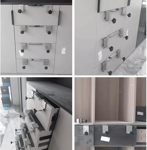 4Pcs Drawer Fixing Clip, Drawer Front Installation Clamps, Cold-Rolled Steel Clamps for Woodworking, cabinet installation tools Front Drawer Woodworking Clamps Drawer Jig for Tables Desk Mount in Kuwait