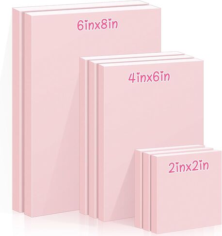MotiMind 8 Pcs Pink Rubber Stamp Carving Blocks 4 Sizes Linoleum Block Soft Rubber Carved Bricks for DIY Printmaking Stamp Making and Craft Projects in Kuwait
