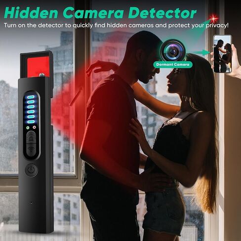 Hidden Camera Detector, 2024 Upgraded Hidden Device GPS Detector, Bug Detector, Rf Wireless Signal Scanner, Camera Detector for Hotels, 30H Working Time (Sliver) in Saudi Arabia