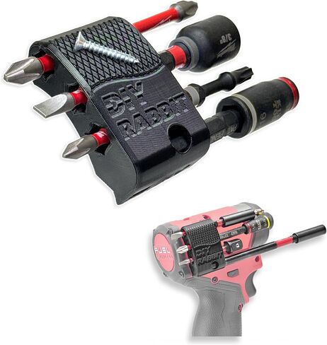 DIY Rabbit M12 Bit Holder for Milwaukee M12 Gen 3 Fuel Impact Drivers with 7 Magnetic 1/4 Hex Bit Set Organizer. Custom Made for Milwaukee Fuel 3453-20, Milwaukee Packout Tool Holder Accessories in Kuwait
