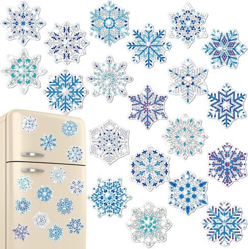 Copkim 20 PCS Art Diamond Art Magnets 3.15 × 3.15 بوصة من الماس المغناطيس المغناطيس ثلاجة الثلج Santa Claus Deer Art in Kuwait