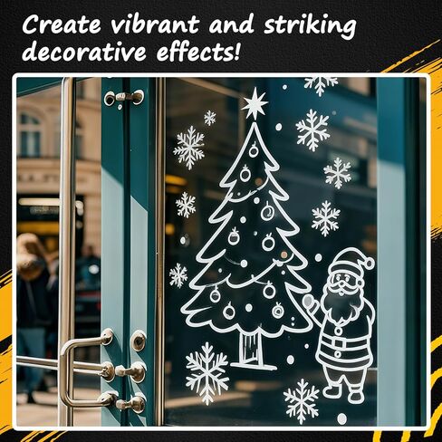 علامات الطباشير البيضاء ، 3 علامات الطباشير السائلة علامات لوحة الطباشير القابلة للمحو ، أقلام الطباشير 6 مم للوحة الطباشير ، علامات الطباشير للوحة السوداء ، الملصقات ، فقط زينة السيارات المتزوجة ، علامات النافذة البيضاء in Kuwait