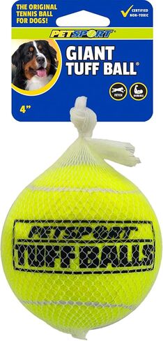 PetSport USA 4" Giant Tuff Balls for Large Dogs [Pet Safe Non-Toxic Industrial Strength Tennis Balls for Exercise, Play Time & Dog Training](6 Pack) in Kuwait