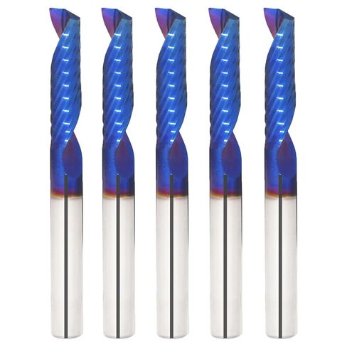 Ruhi UO110 O فلوت لولبي راوتر بت 1/8 بوصة قطر القطع 1/4 بوصة عرقوب مع طلاء أكريليك معدني CNC قاطعة المطحنة in Kuwait