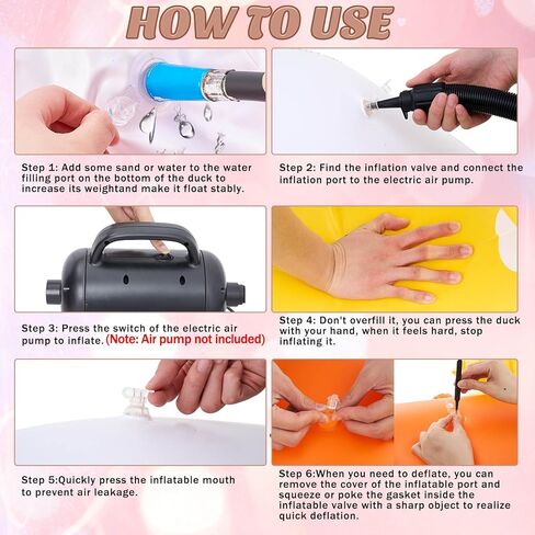 Hungdao 2 Pcs 4 ft Wedding Inflatable Duck Bride Groom Rubber Ducks Marriage Blow Up Duck Large Giant Wedding Rubber Duck Bachelorette Pool Floats for Wedding Ceremony Bridal Party Decoration in Kuwait