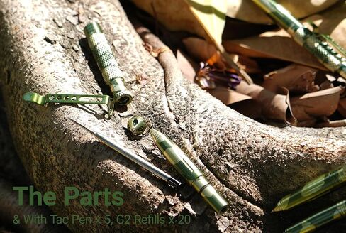 Origin-Joy 3 Pack Tactical Pens Self Defense, Military EDC Tactical Enforcement Gear, Personal Survival Cool Metal Pen Gifts for Men, Police and Army (AL01-Green Camouflage) in Kuwait