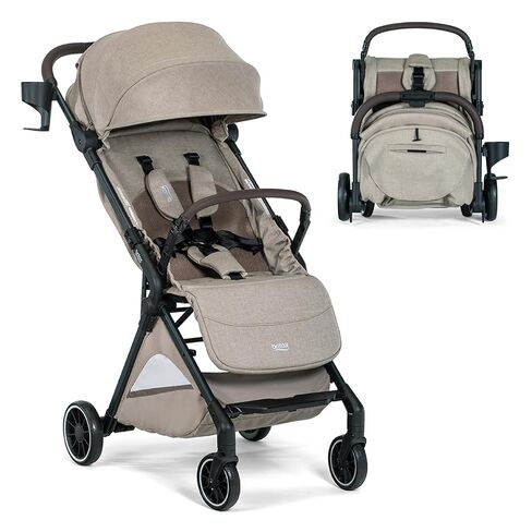 Britax Juniper Compact On-The-Go Stroller, Effortless Fastpack System with One-Hand RapidFold, Portable & Lightweight for Travel, Built-in Carry Handle, Ventilating Fabrics, Raven Black in Saudi Arabia