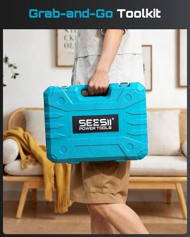 SEESII مجموعة أدوات مع الحفر ، 230pcs أداة مجموعة مع تدريبات طاقة اللاسلكي 21V ، المساعد العظيم لإصلاح المنزل والتركيب ، إصلاح الدراجات ، الأعمال الخشبية وأعمال البستنة in Kuwait