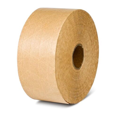 Eco-Tough 2.75inches x 450feet Water-Activated Kraft Paper Tape with Fiber Reinforcement - Heavy Duty Packaging Tape in Kuwait