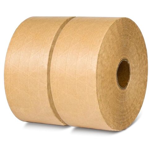 Eco-Tough 2.75inches x 450feet Water-Activated Kraft Paper Tape with Fiber Reinforcement - Heavy Duty Packaging Tape in Saudi Arabia