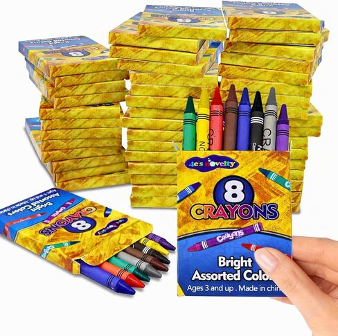 4E's Novelty 48 Boxes of 8-Packs Bulk Crayons for Kids, Classroom Crayons Bulk Classpack Teachers Supplies, School Supplies, Restaurants, Birthday Party Favors Non-Toxic (48 of 8-Packs) in Kuwait