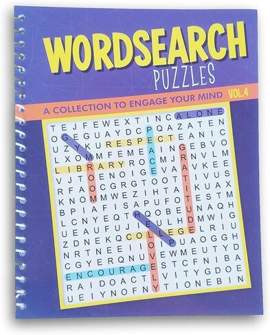 Spiral Bound Miniature Puzzle Book for Car, Office, or Quiet Play - 80 Pg (WordSearch Vol. 3) in Saudi Arabia