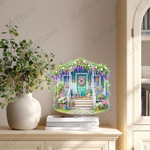 eiflow tabletop diamonds طقم طقم طقم زخرفة الحيوانات ، 7.4x7.4inch Stand Up Diamond Art Kit للبالغين Cat ، DIY GEM SPECAR in Kuwait