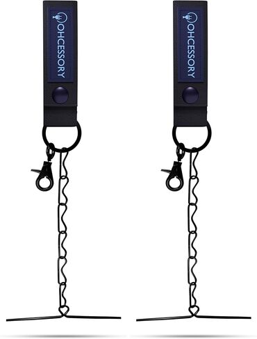 OHCESSORY Electricians Tape Holder Chain with Keyring and Trigger Snap Hook – Tape Thong with Button Strap for Tool Belt and Tool Pouch – Holds up to 10 Rolls of Tape (Pack 3) - OL-96833-3 in Kuwait