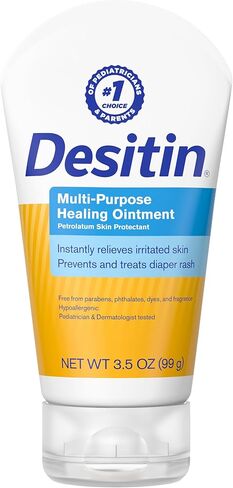 Desitin Skin Protectant and Diaper Rash Ointment Multi-Purpose with Vitamins A & D, Travel Size, 3.5. Oz Tube (Pack of 2) in Kuwait