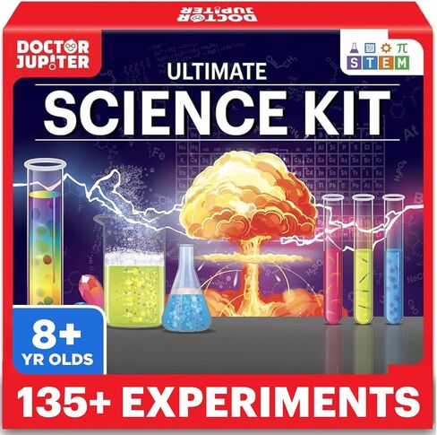 Doctor Jupiter My First Science Kit for Kids Ages 4-5-6-7-8| Birthday Gift Ideas for 4-8-12 Year Old Boys & Girls| Toy Stem Kit with 100+ Experiments| Learning & Educational, Preschool Activities in Kuwait