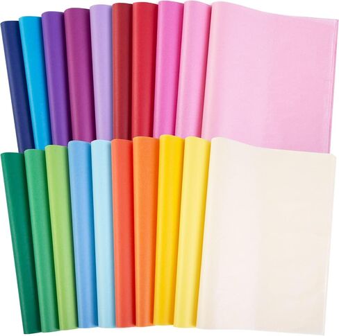 Shindel 330 Sheets Multicolor Tissue Paper, 14x10 Inch Tissue Paper Bulk Wrapping Tissue Paper for Gift Bags DIY Crafts Birthday Wedding Holidays Decor in Kuwait