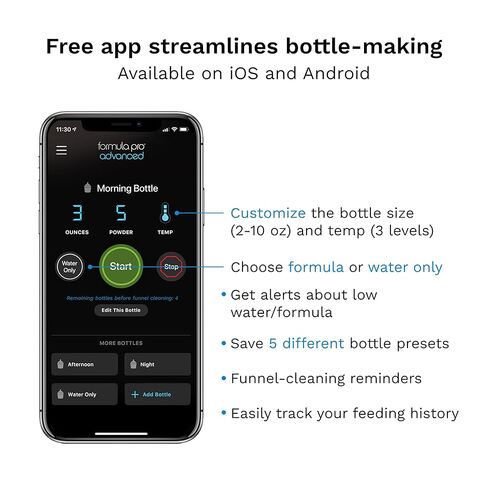 موزع تركيبة واي فاي متطور من بيبي بريزا - قم بخلط زجاجة تركيبة دافئة تلقائيًا من هاتفك على الفور - اصنع الزجاجة بسهولة باستخدام آلة مزج المسحوق الأوتوماتيكية، أبيض in Kuwait