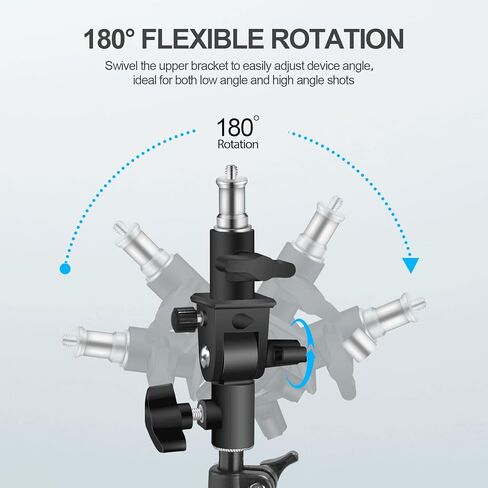 قوس سرعة فلاش وآبار للكاميرا - تصميم دوار مع مظلة/عاكس جبل ، متوافق مع كانون ، نيكون ، بنتاكس ، أوليمبوس ، نيسين ، ميتز والمزيد in Kuwait